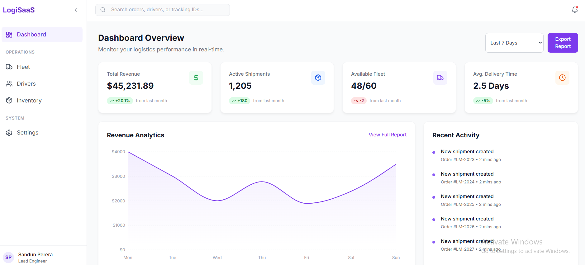 Laravel & React Inventory Management